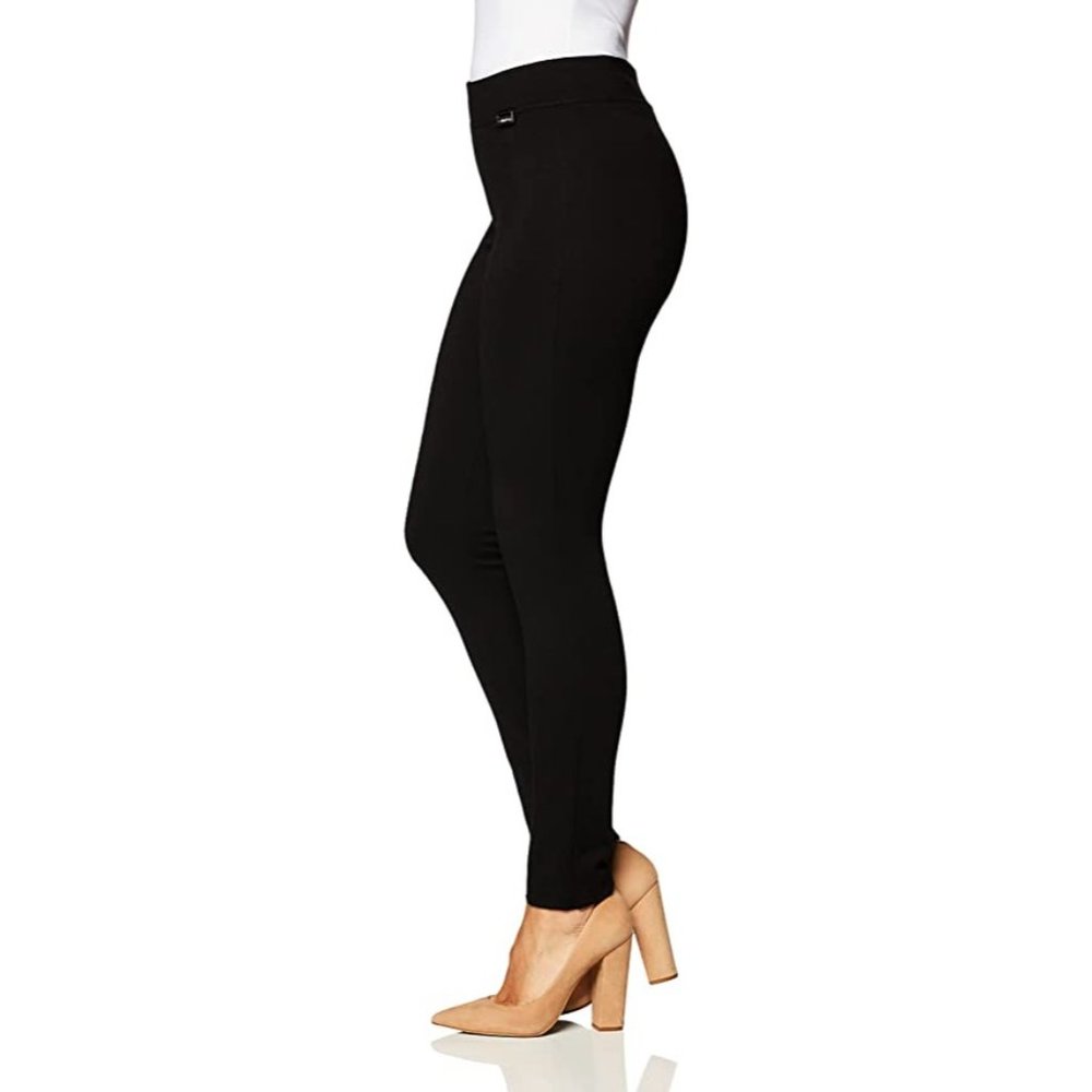 CALVIN KLEIN Seam-Detail Stretch Pants Black - Size Small - Picture 3 of 4